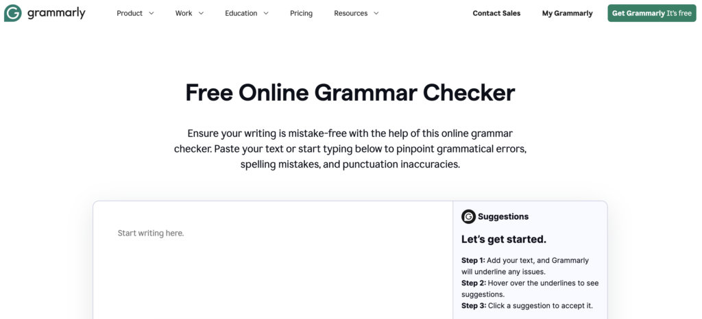 Grammarly AI plugin, writing tool